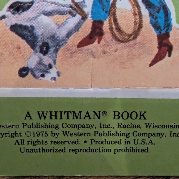 Vintage 1978 Tiny Western Rodeo paper craft Press-Out Book a Whitman book - Picture 4 of 8